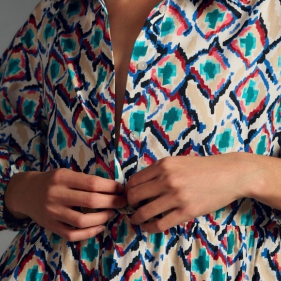 The Bettina Tiered Shirt Dress by Maeve - Picture 4 of 15